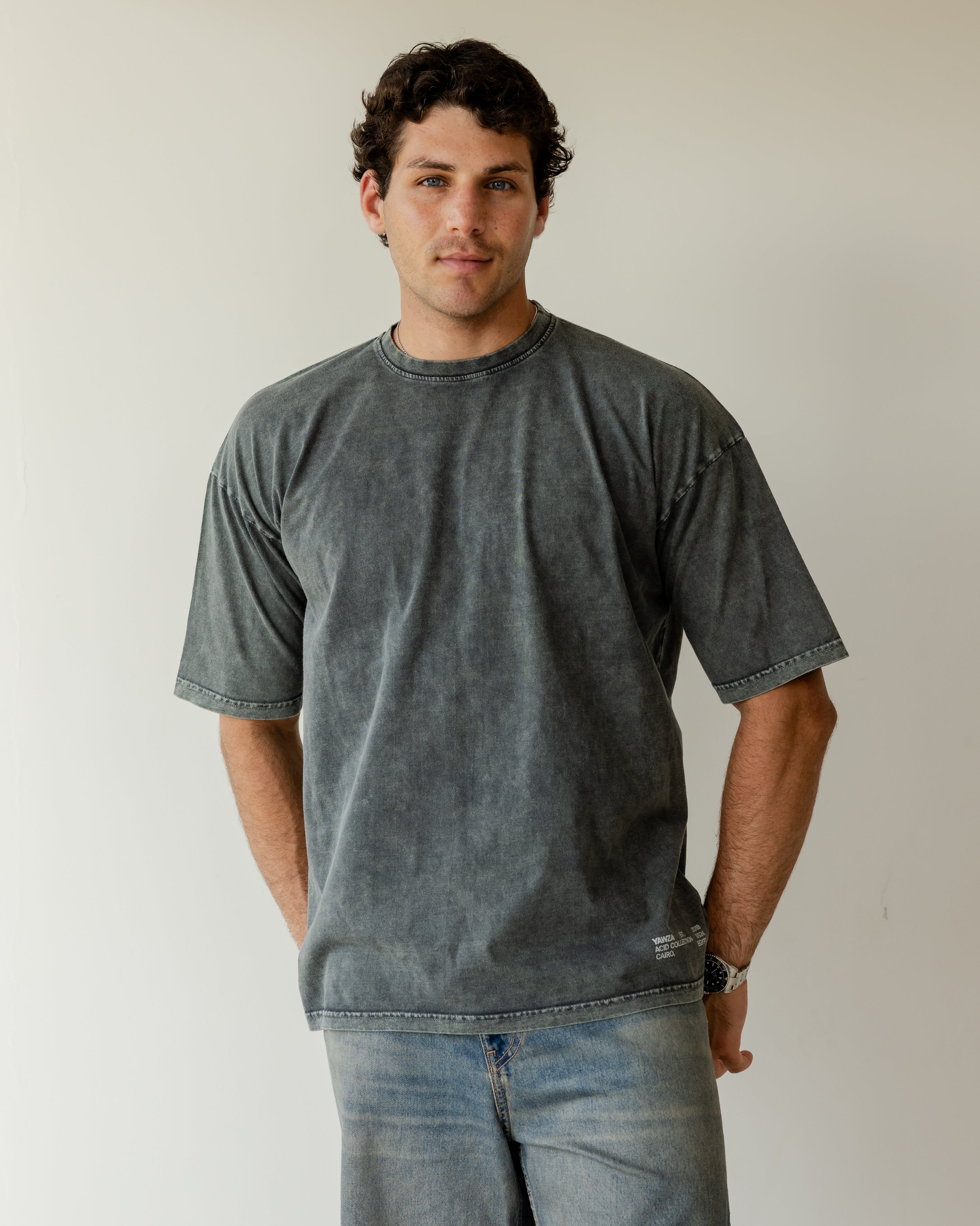Olive Acid Wash T-Shirt