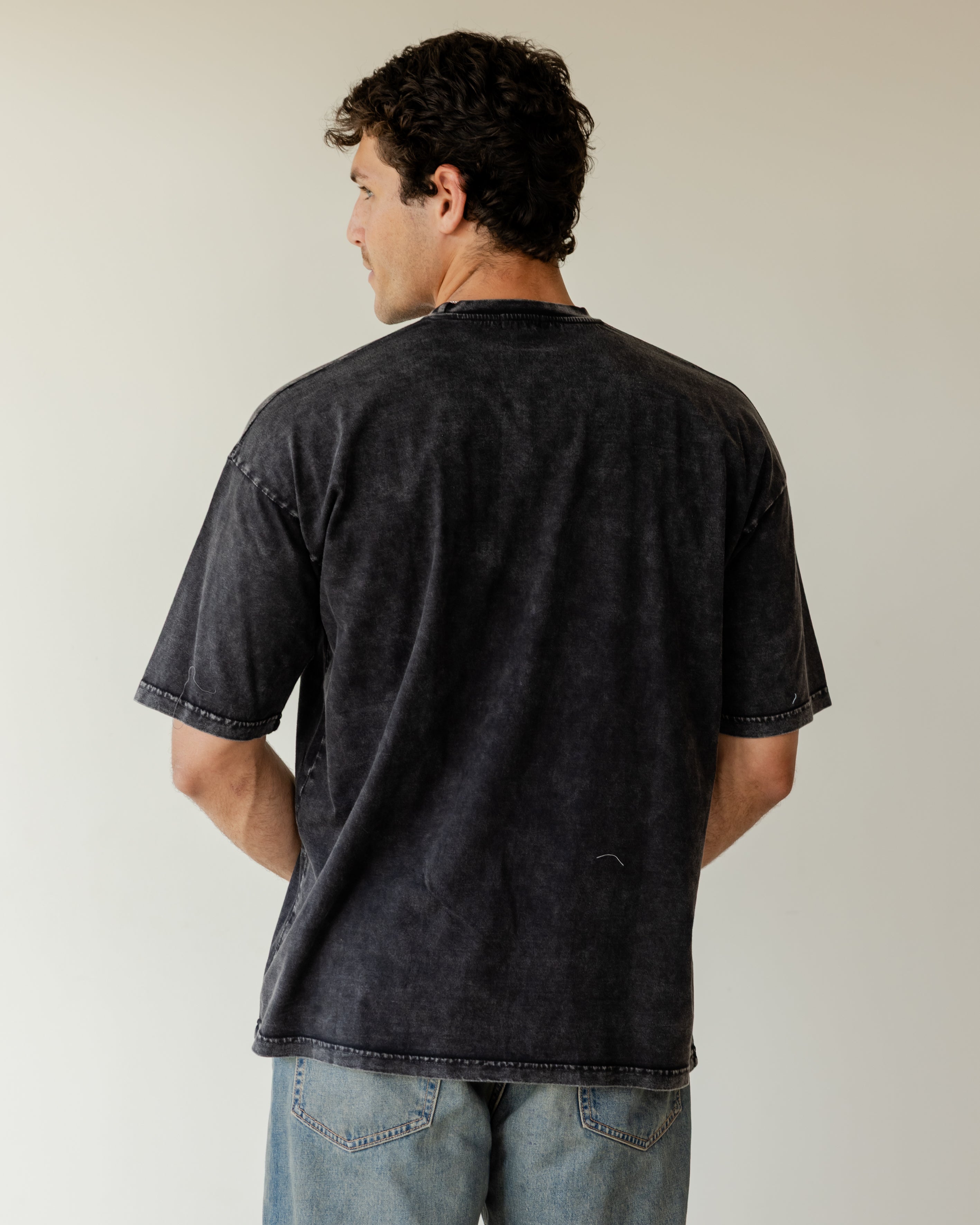 Charcoal Black Acid Wash T-Shirt