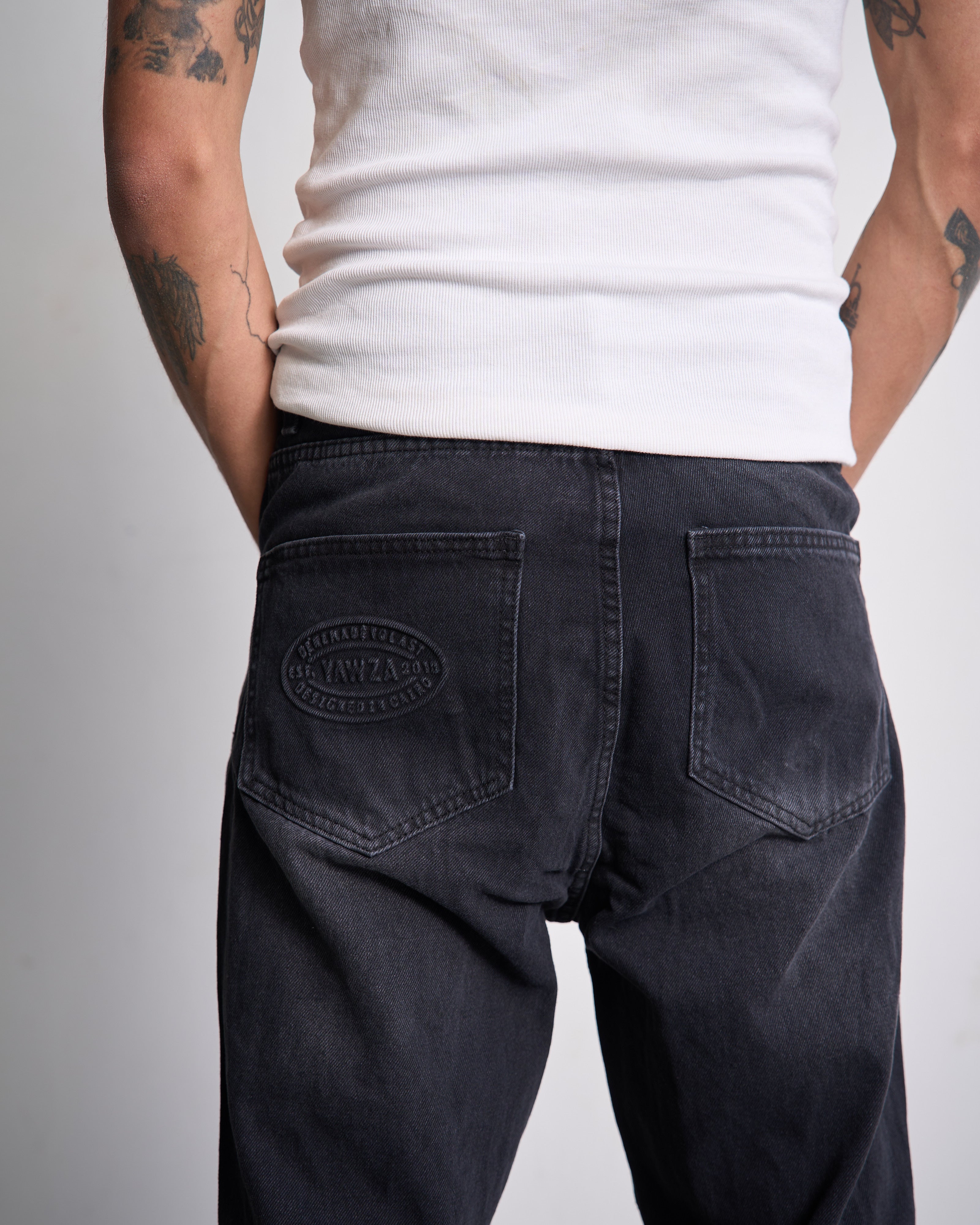 Faded Black Men Denim