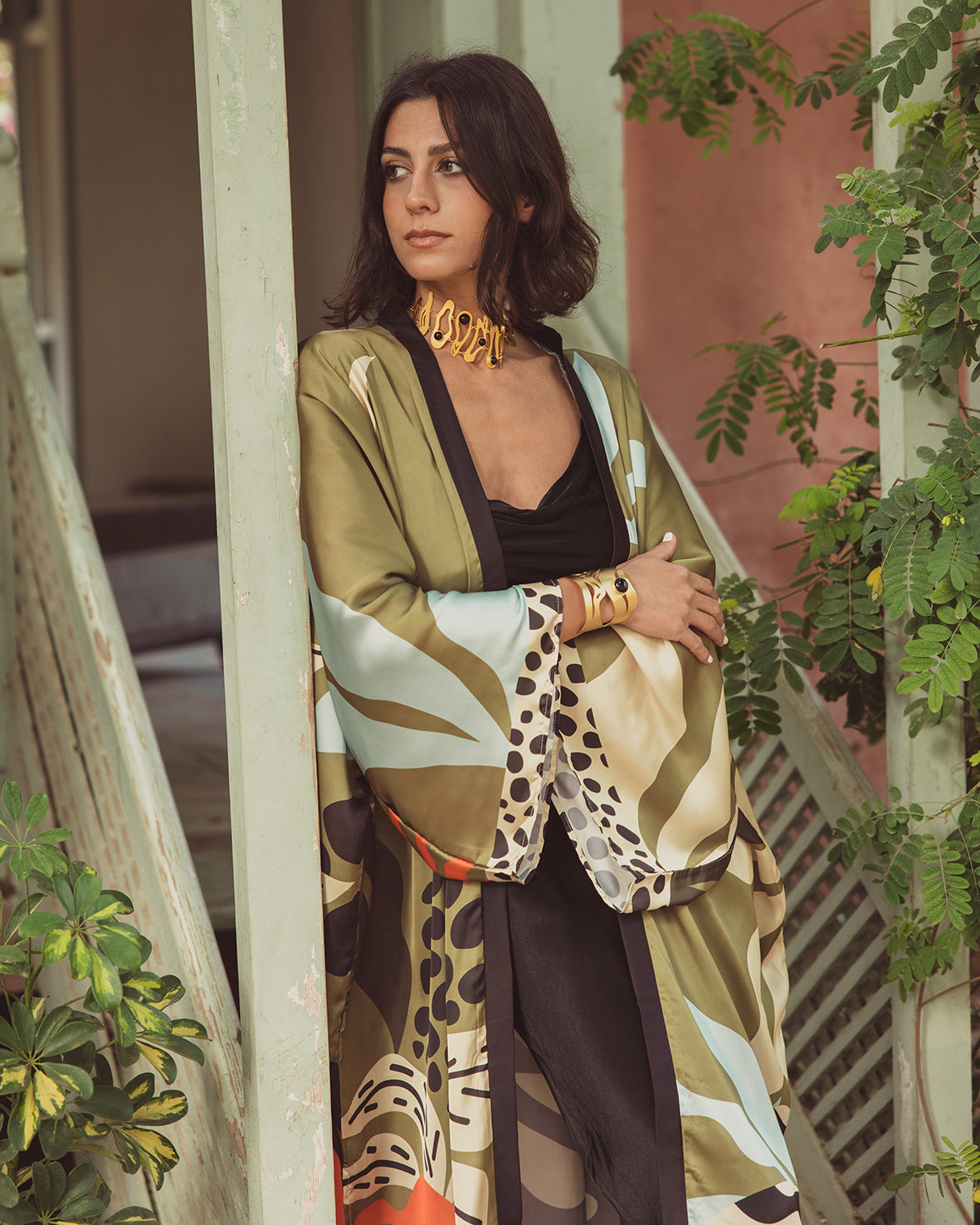 Olivia Satin Kimono