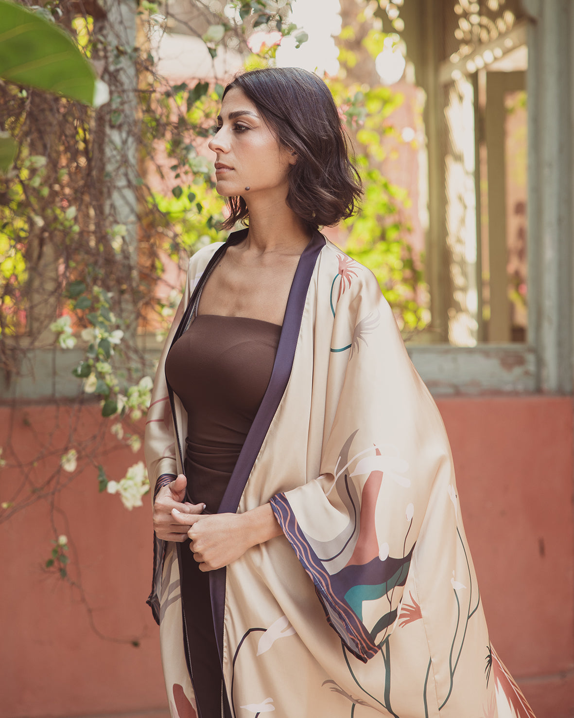 Willow Satin Kimono