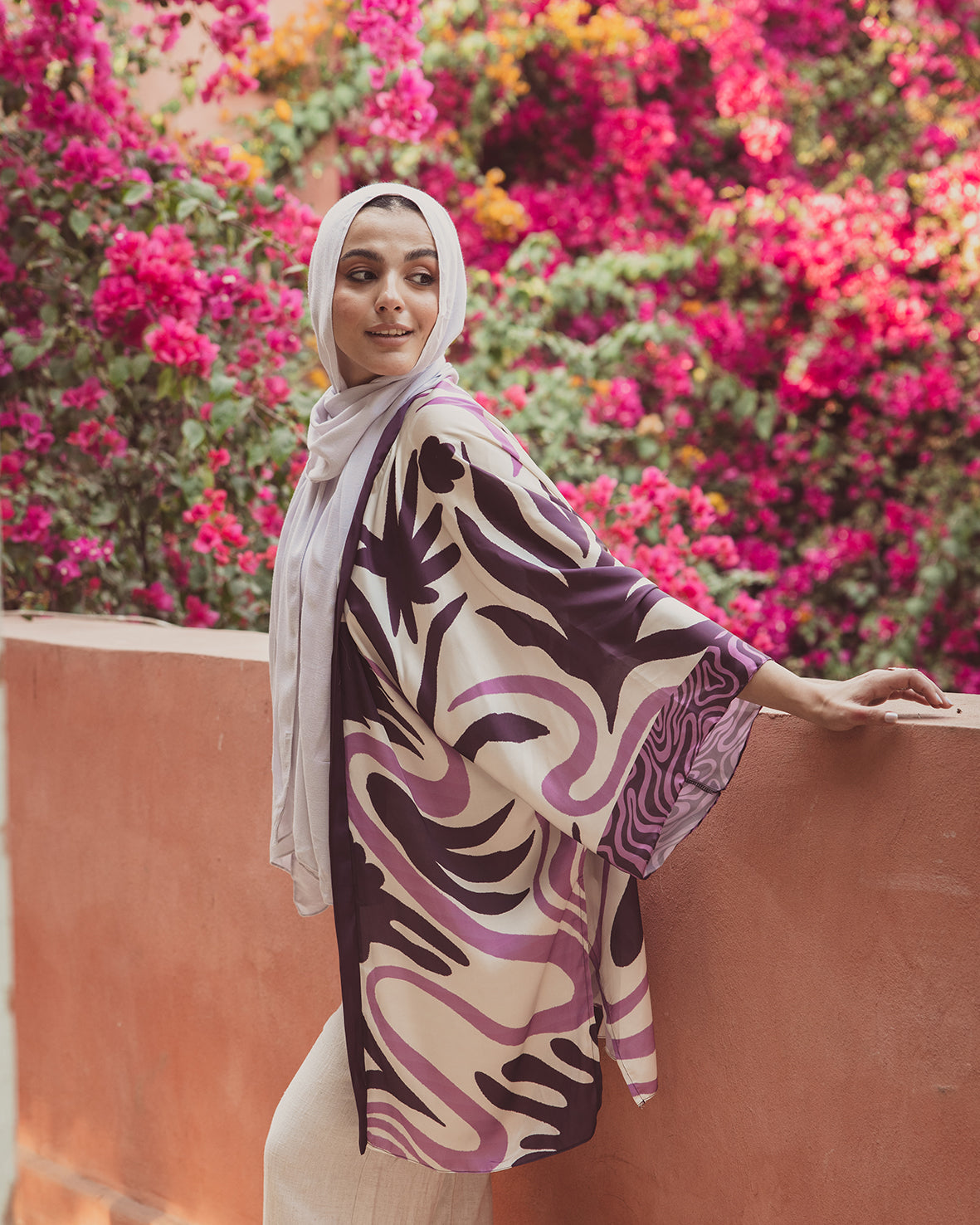 Sway Short Satin Kimono