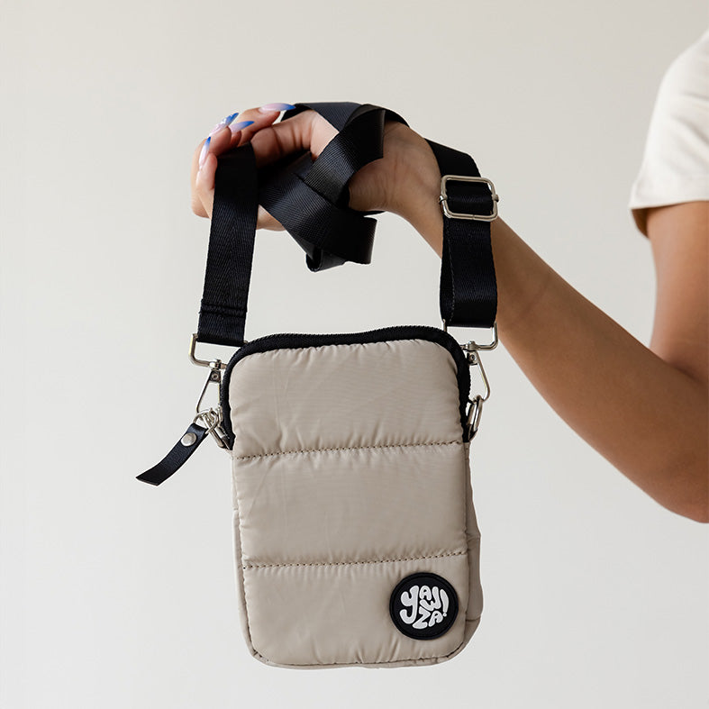 Beige Nylon Mobile Bag
