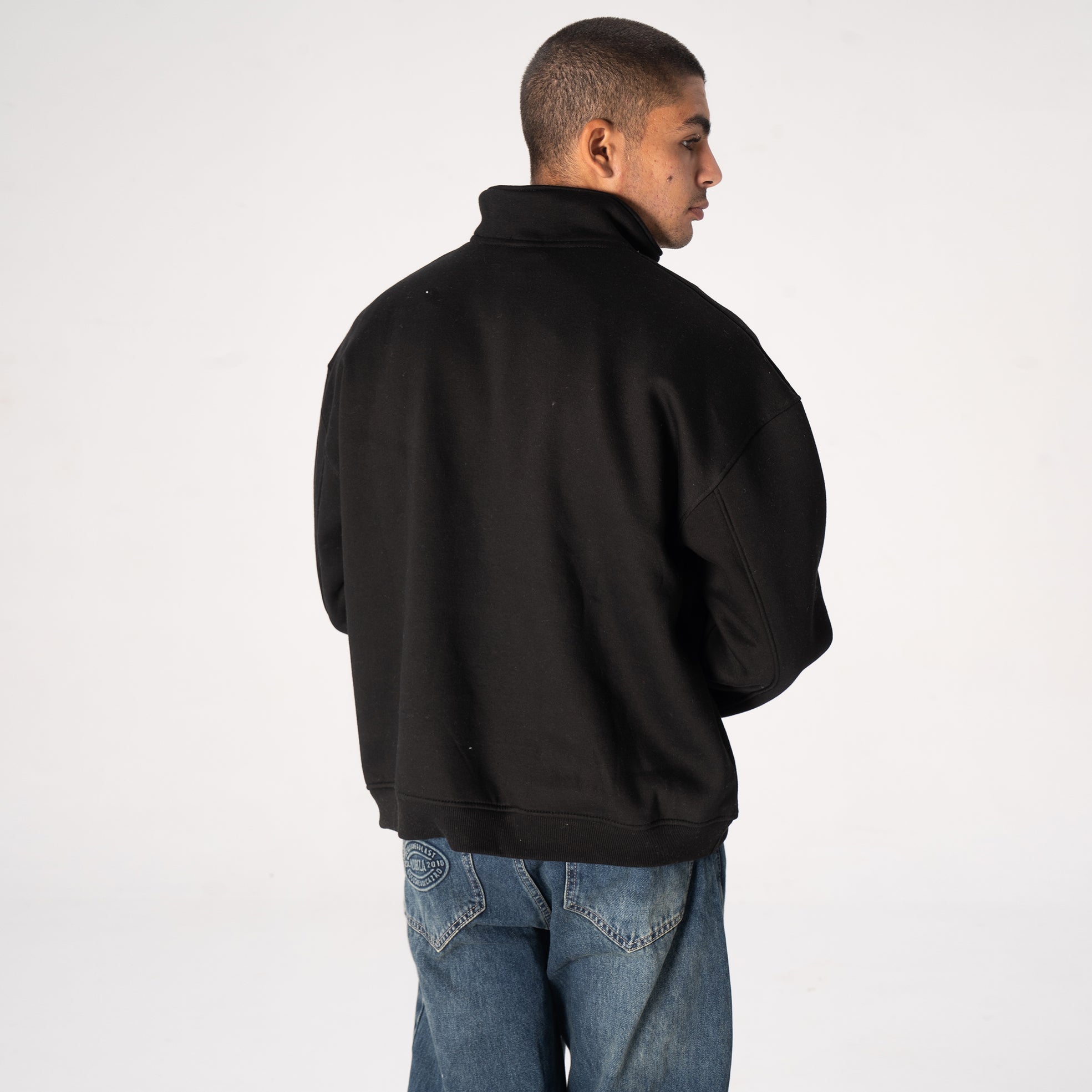 Black Basic Quarter Zip