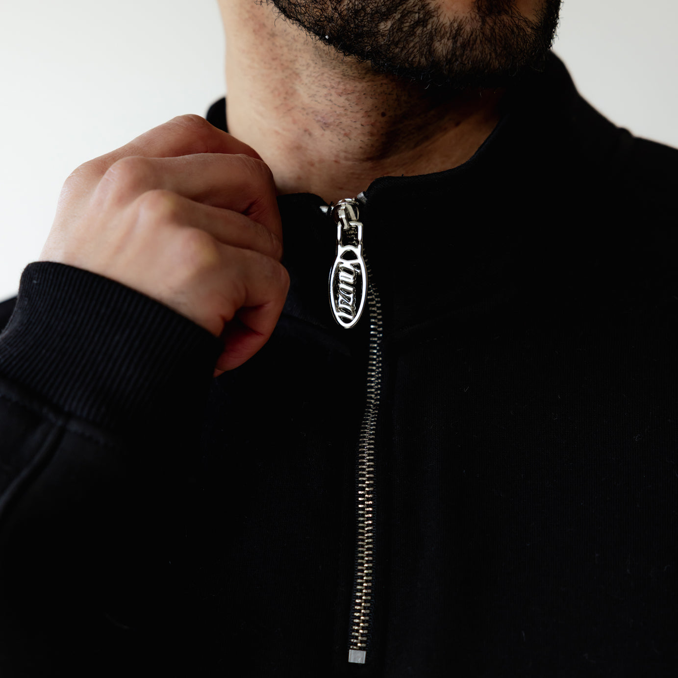Black Basic Quarter Zip