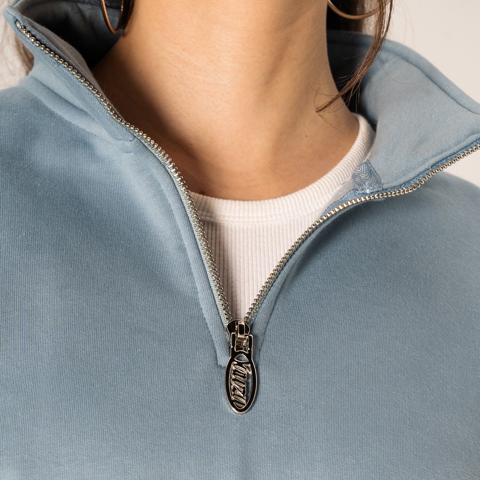 Dusty Blue Basic Quarter Zip