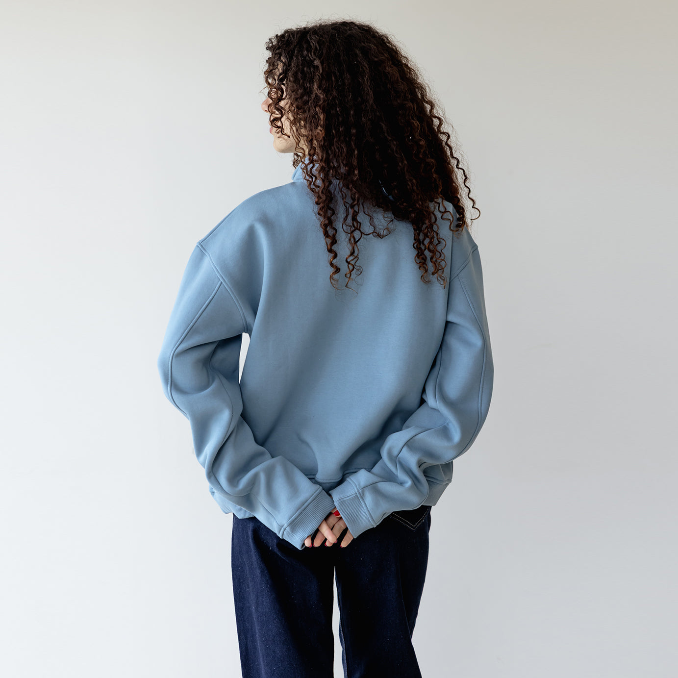 Dusty Blue Basic Quarter Zip