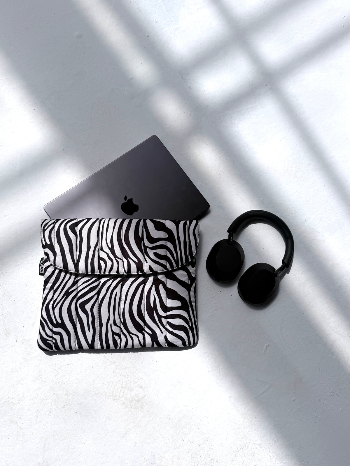 Black Zebra Laptop Sleeve