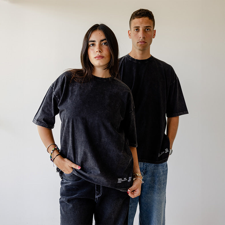 Charcoal Black Acid Wash T-Shirt