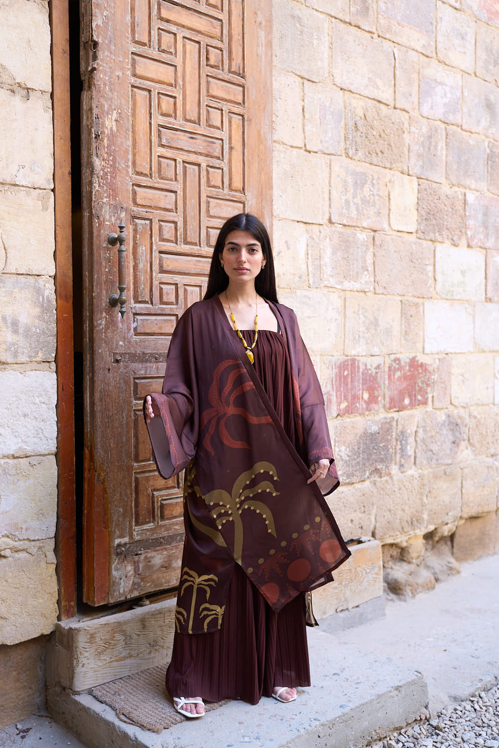 Rose Satin Kimono
