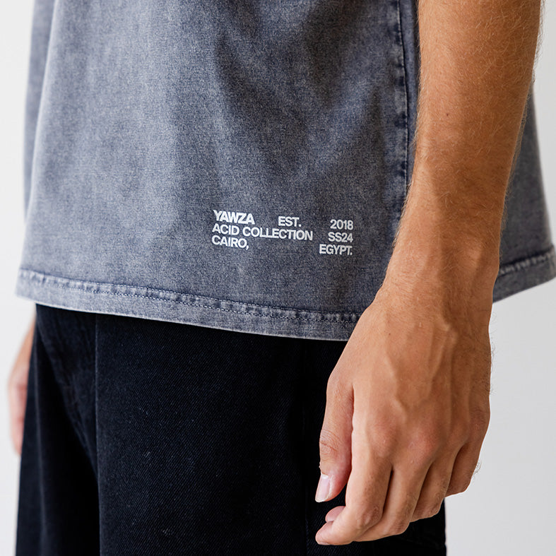 Grey Acid Wash T-Shirt