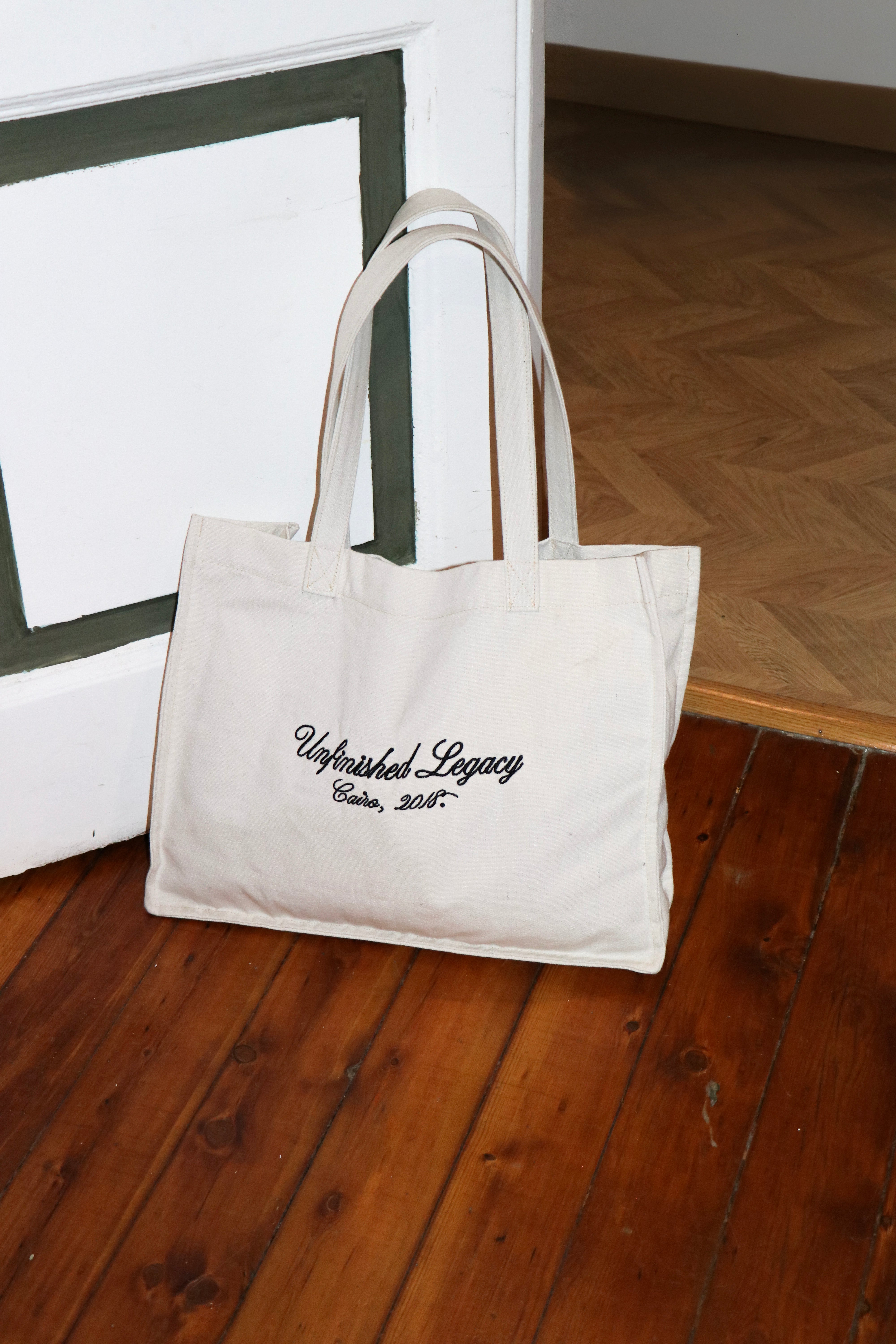 Unfinished legacy tote