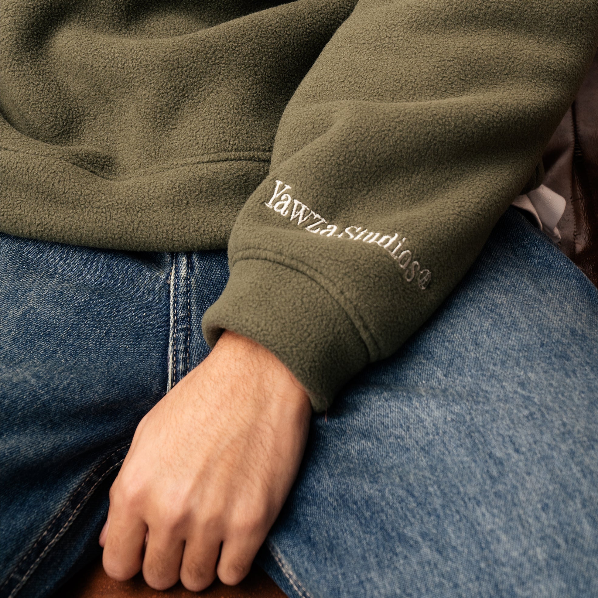 Olive Fleece Quarter Zip