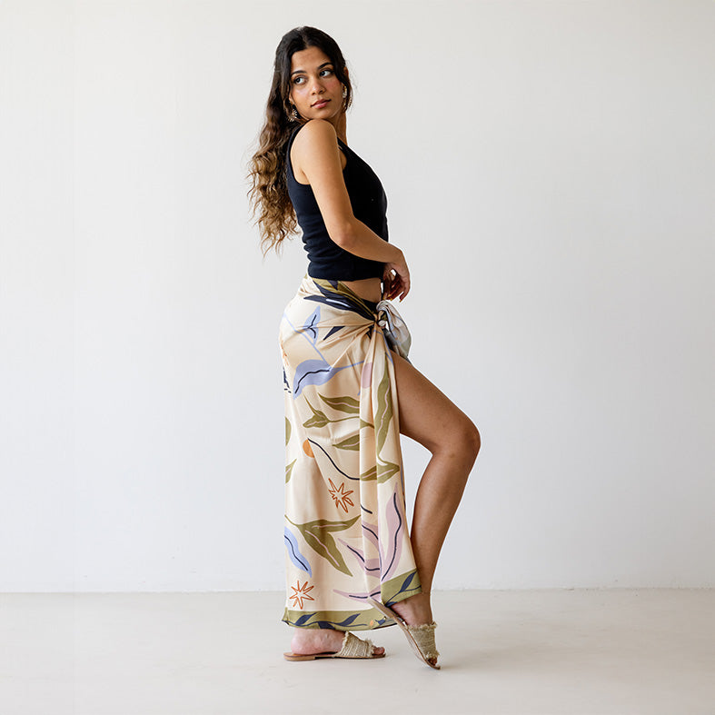 Sunlit Satin Cover Up