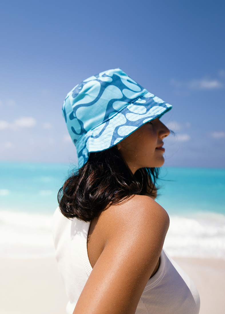 Blue Burst Bucket Hat