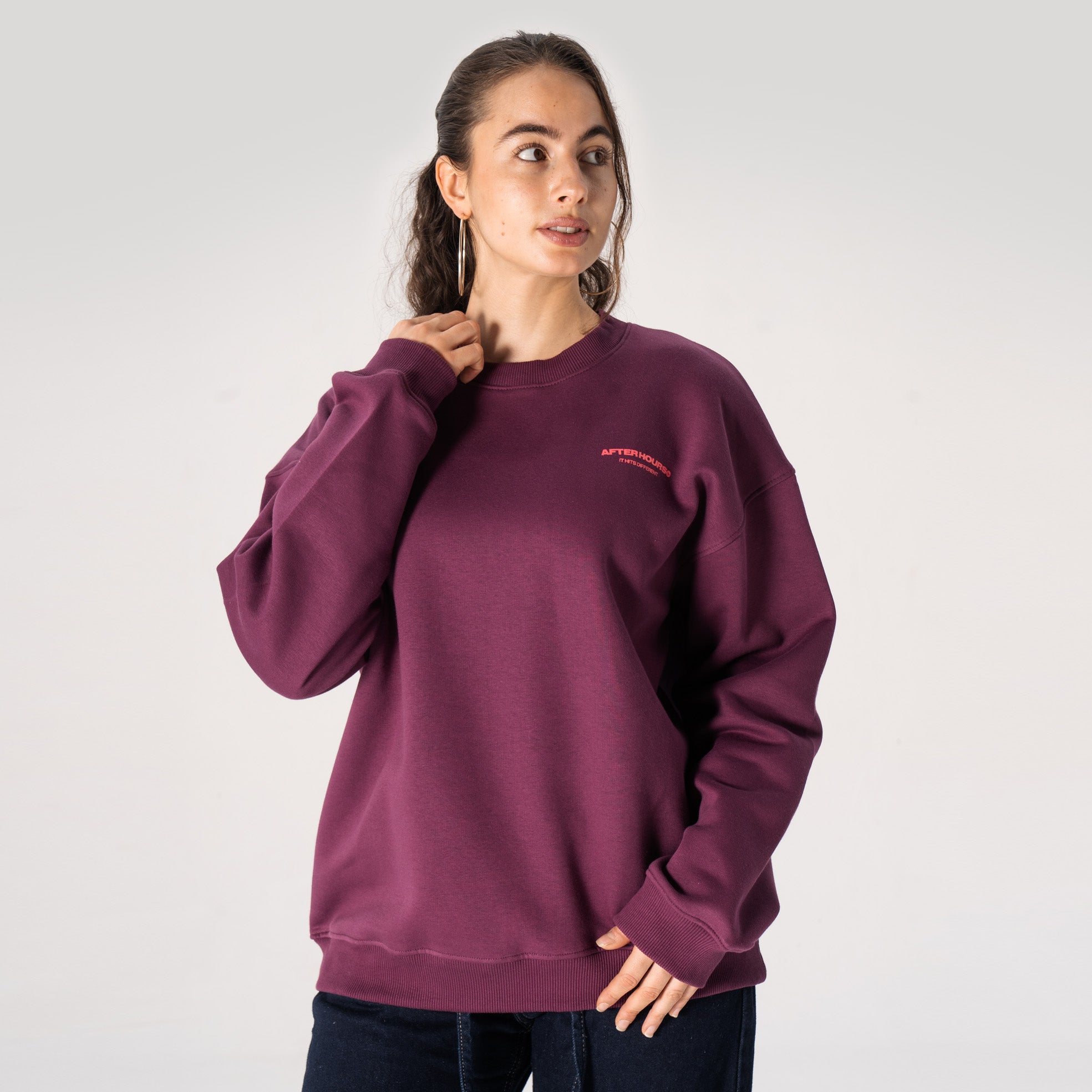Burgundy After Hours Crewneck