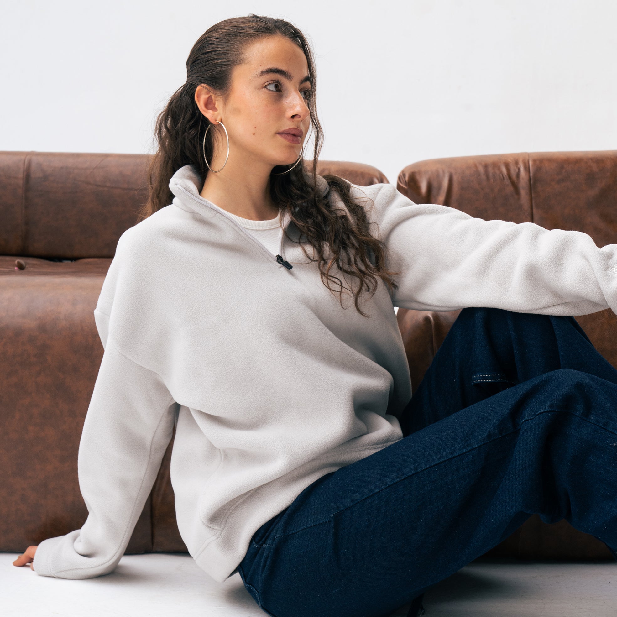 Grey Fleece Quarter Zip