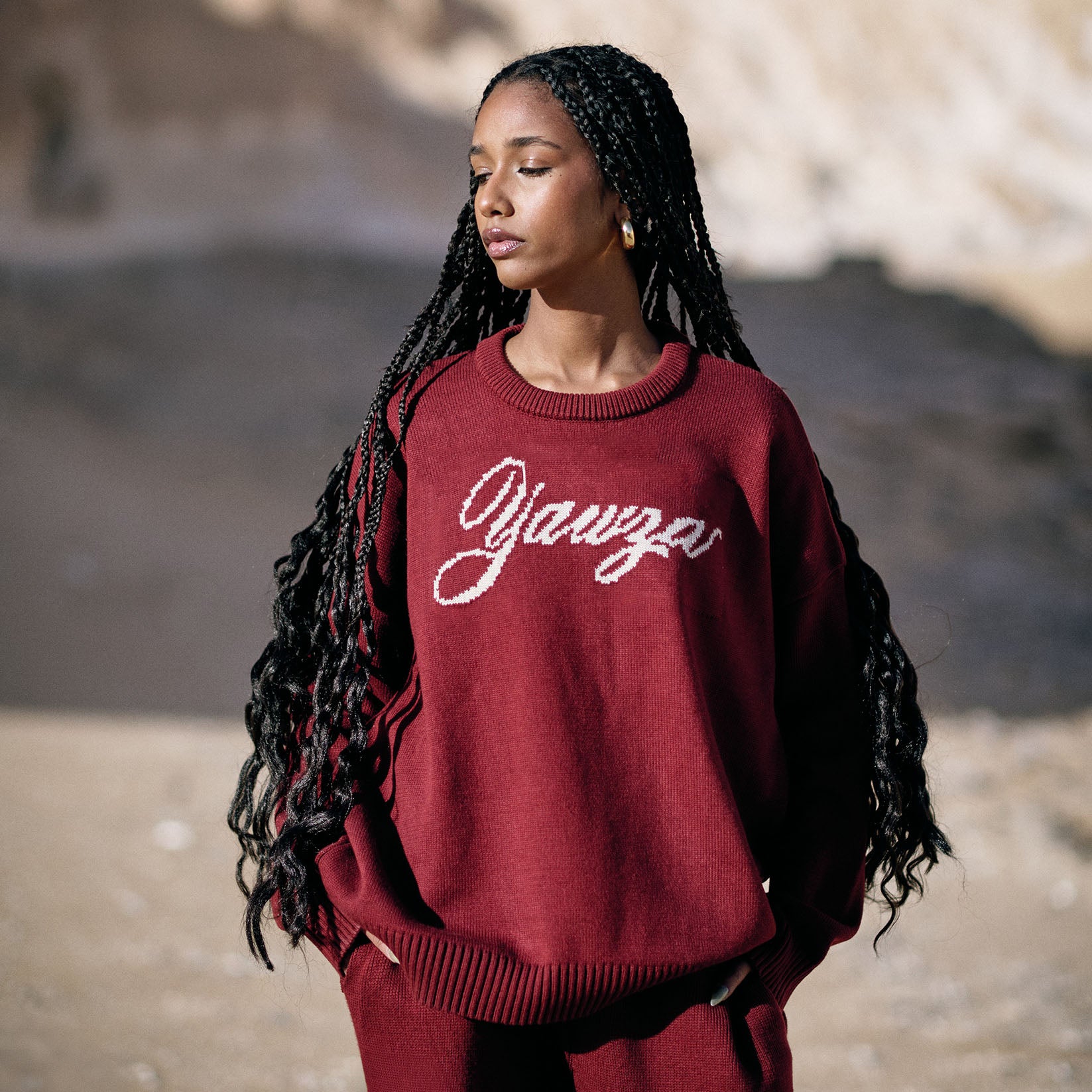 Maroon Knit Sweater