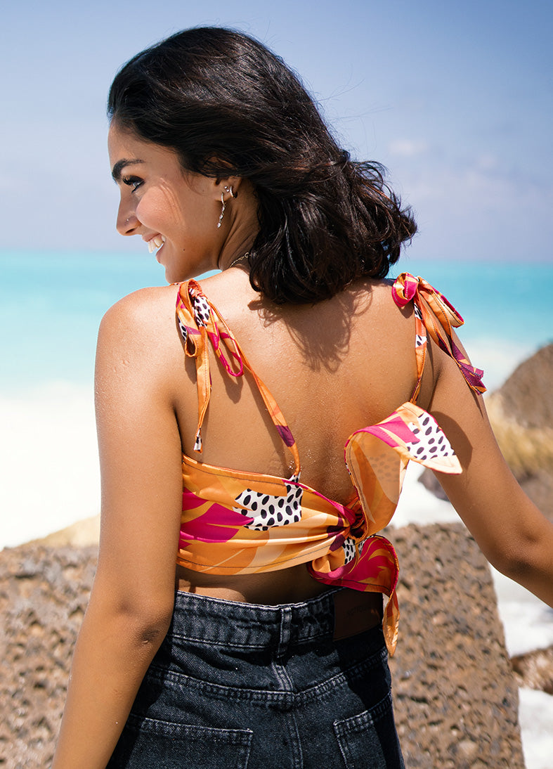 Sun kissed Satin Top
