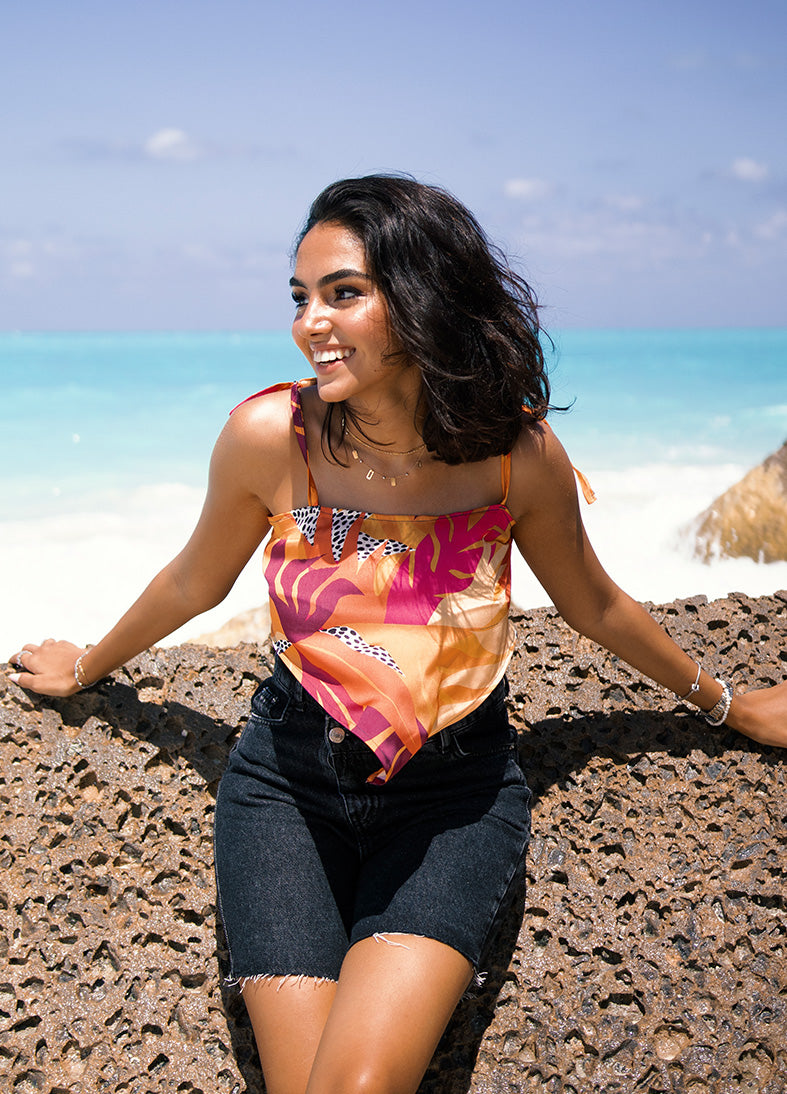 Sun kissed Satin Top