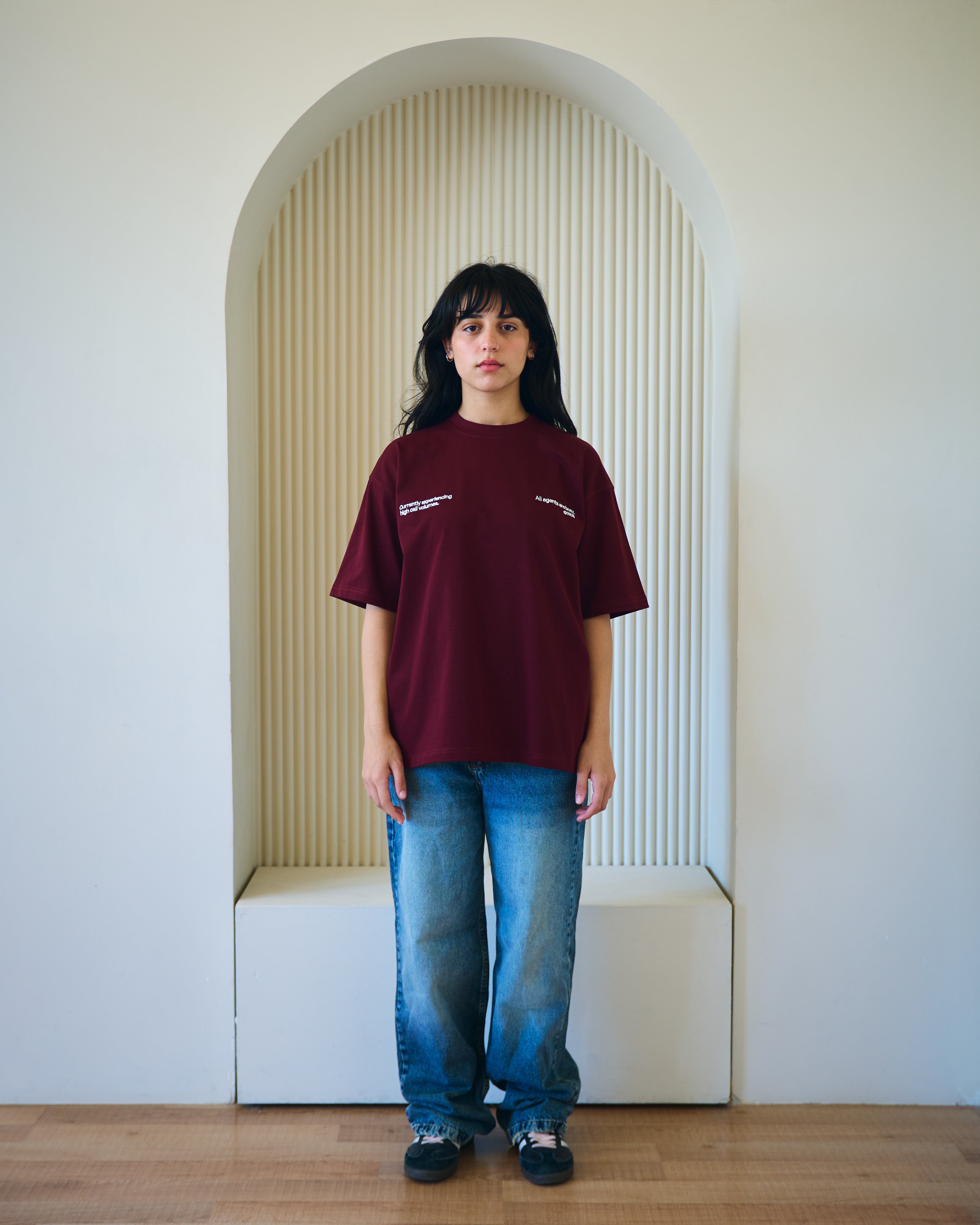 Burgundy Call Again T-shirt