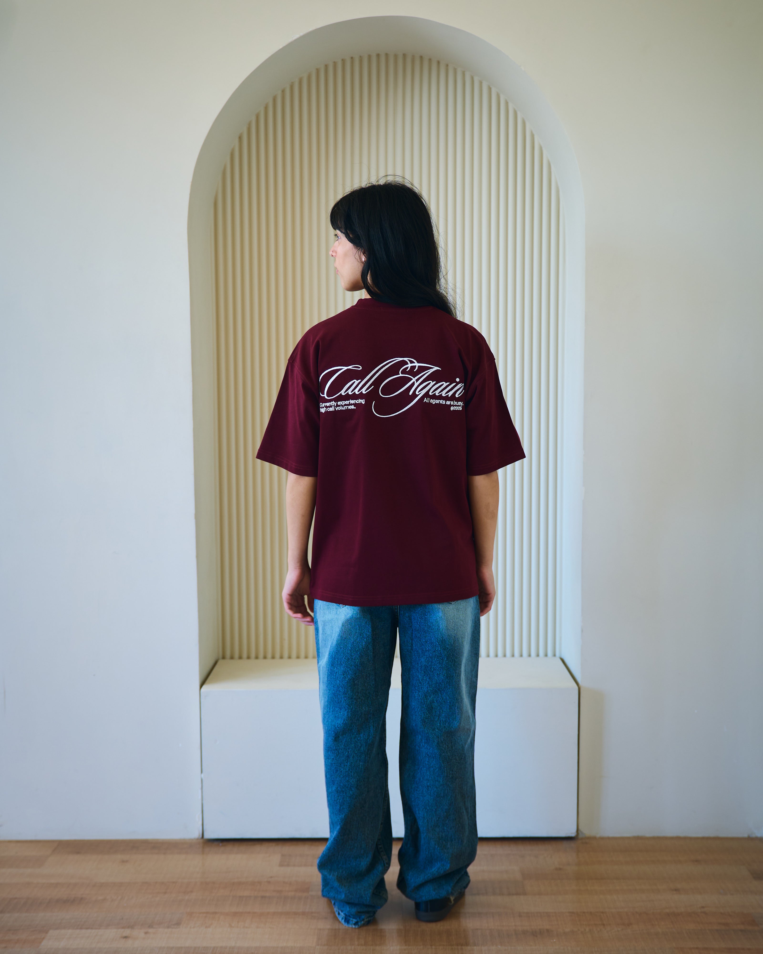 Burgundy Call Again T-shirt