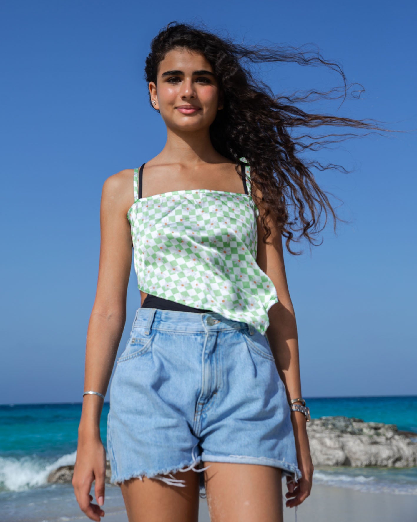 Daisies Satin Top