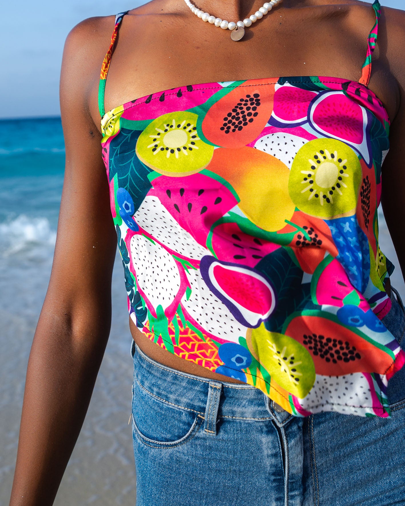 Fruity Satin Top