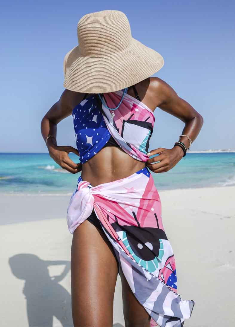 Eyes Chiffon Cover Up