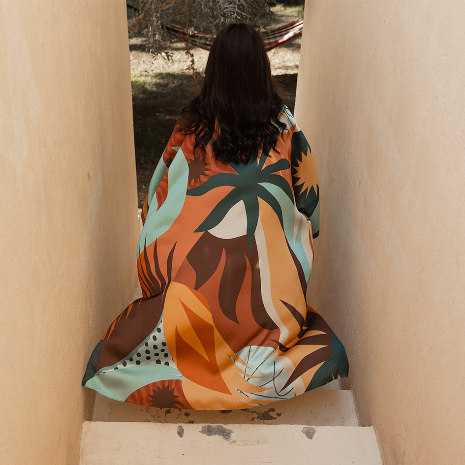 Helios Satin Kimono