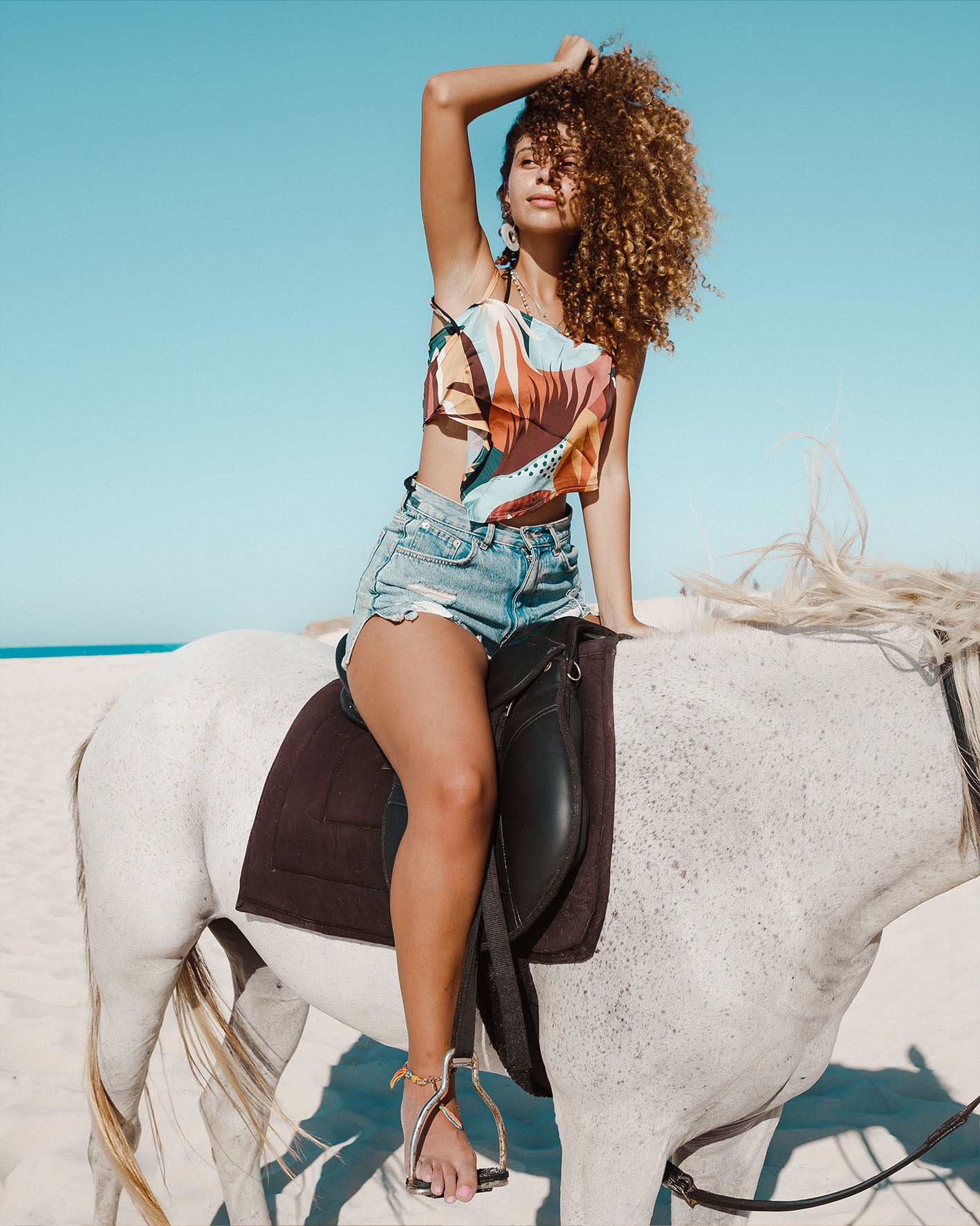 Helios Satin Top