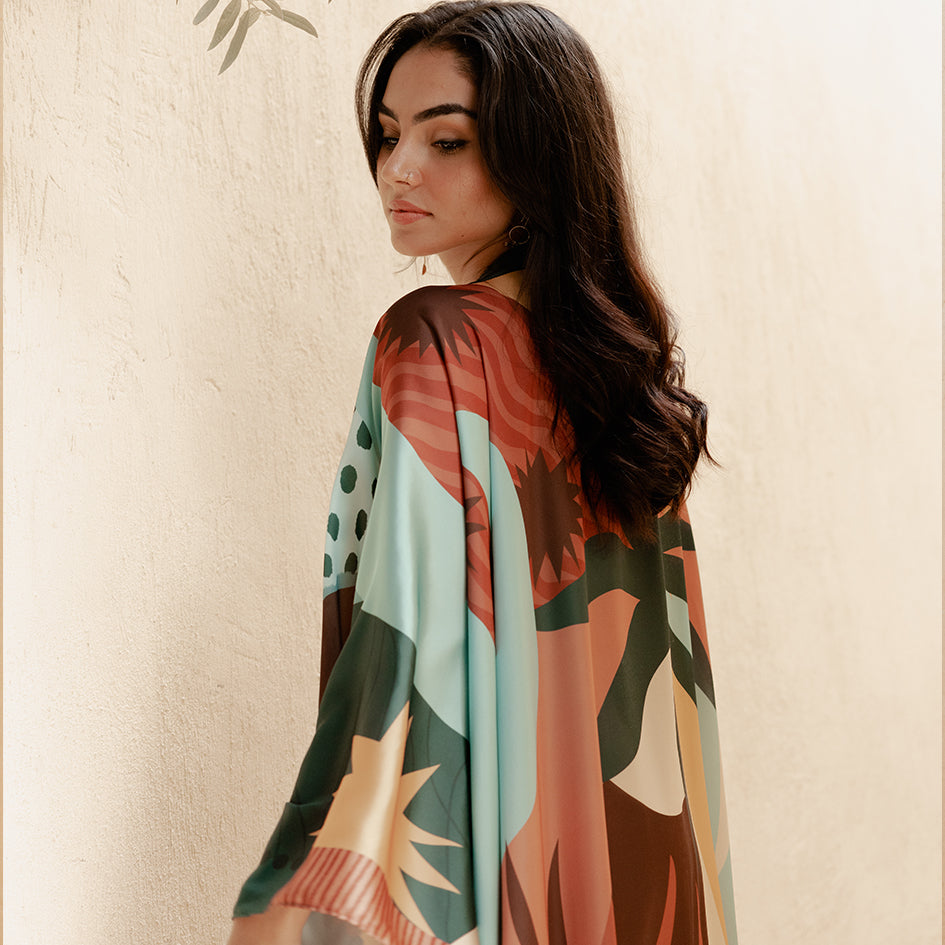 Helios Satin Kimono