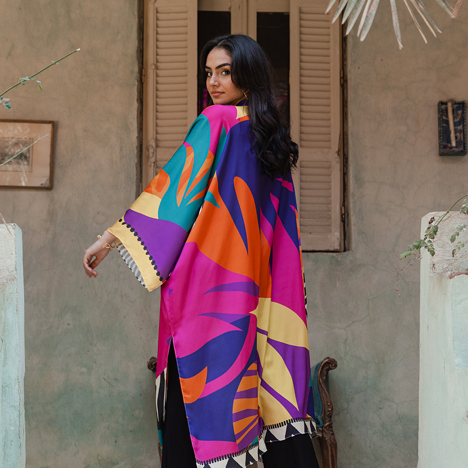 Hot Mess Satin Kimono