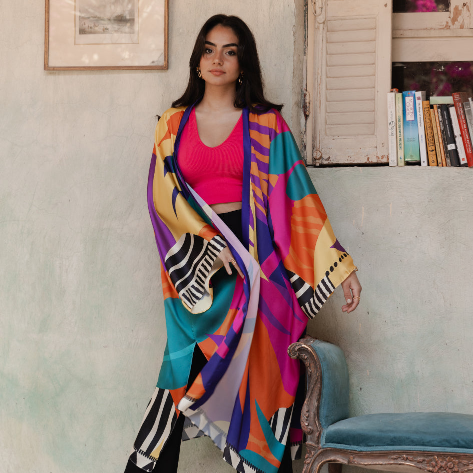 Hot Mess Satin Kimono