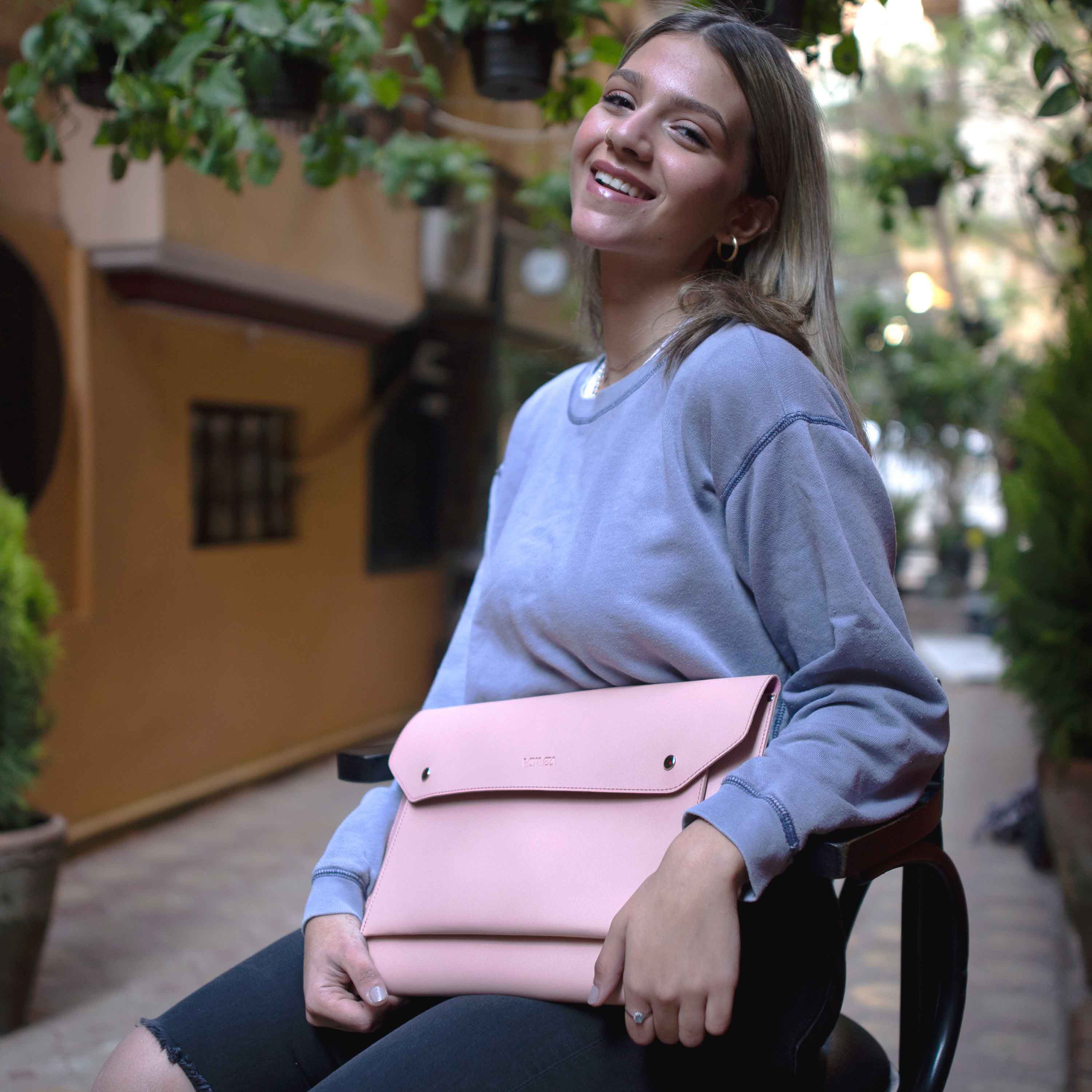 Nude Pink Laptop Folder