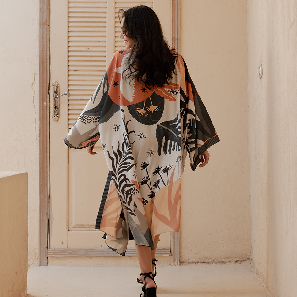 Savannah Satin Kimono