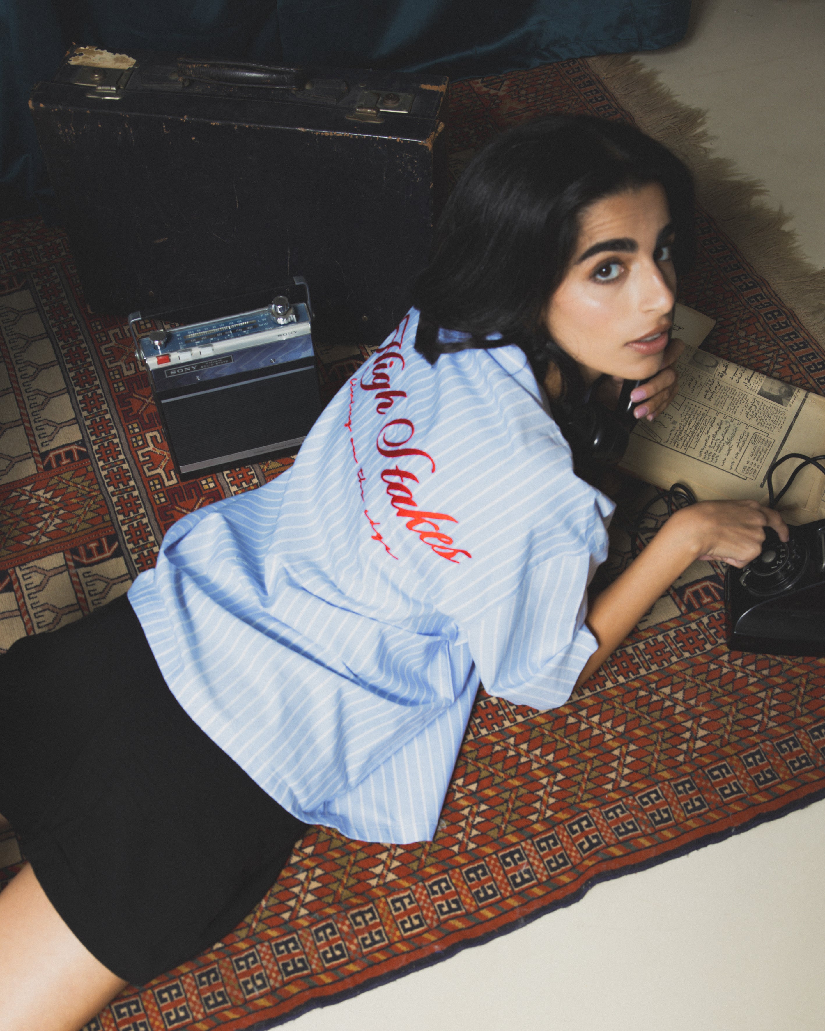 Blue High Stakes Boxy Shirt