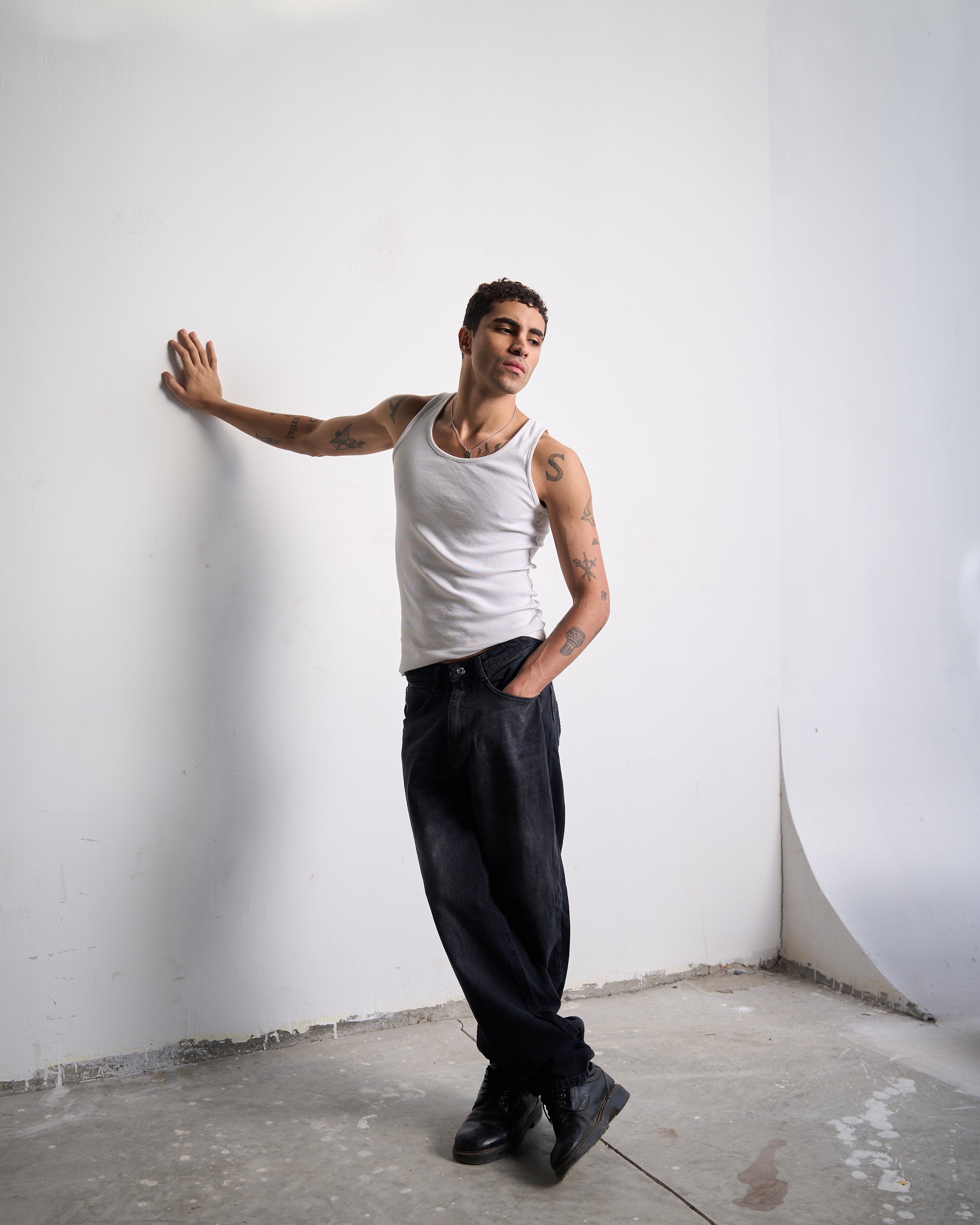 Faded Black Men Denim