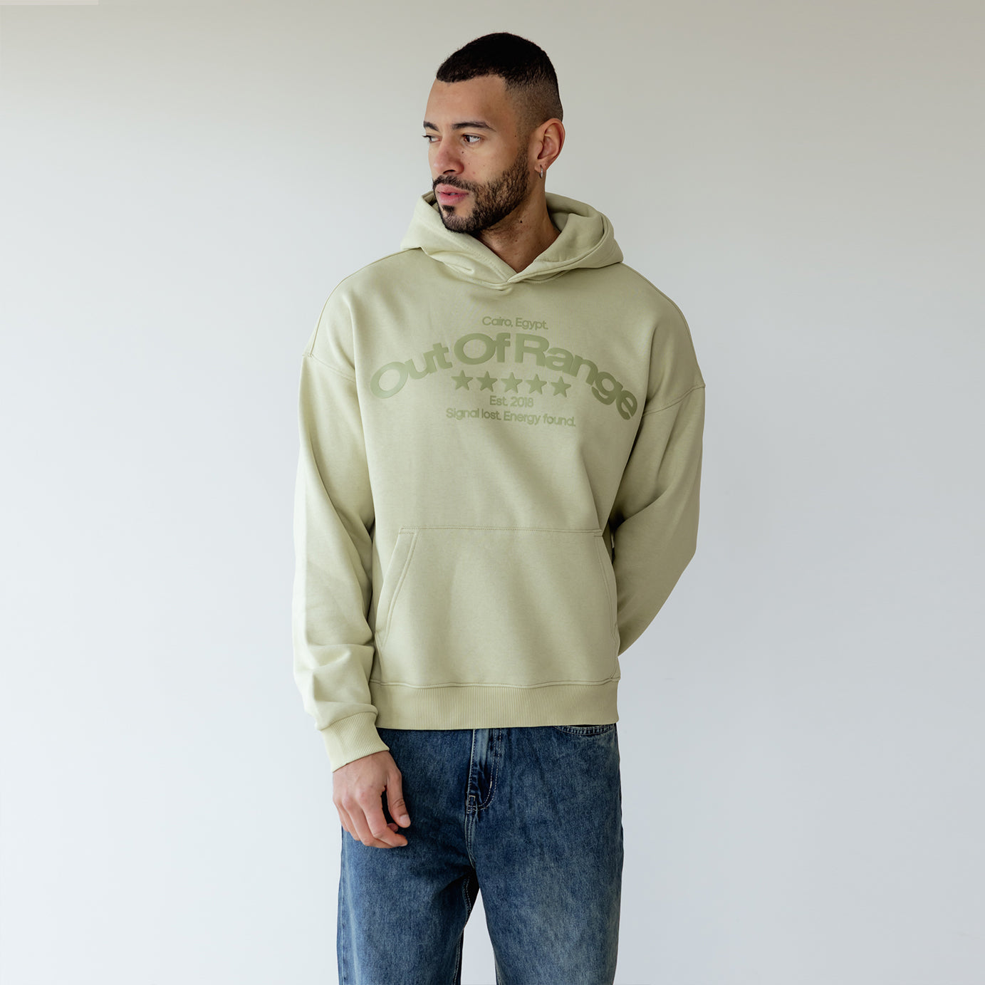 Out Of Range Green Hoodie