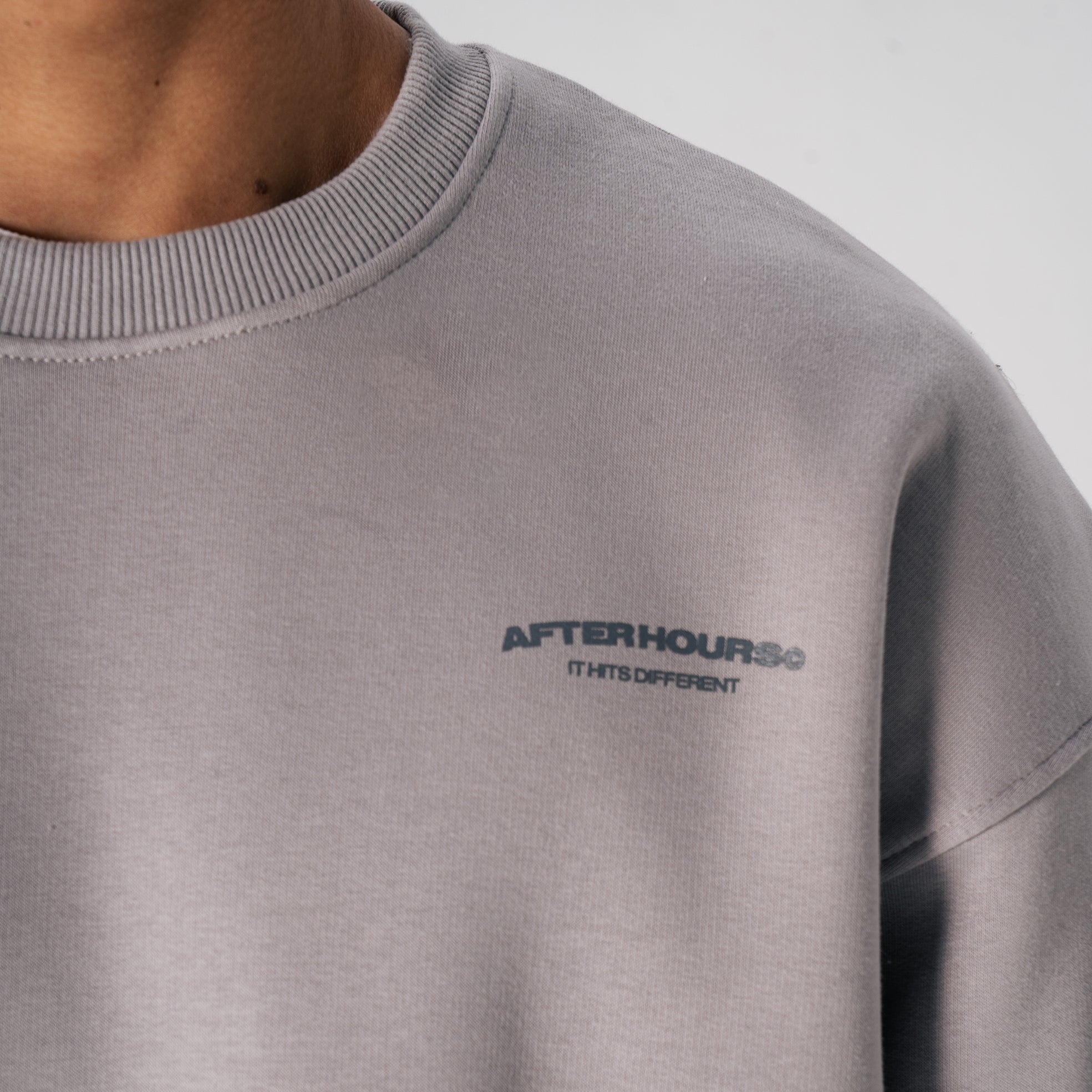 ⁠Grey After Hours Crewneck