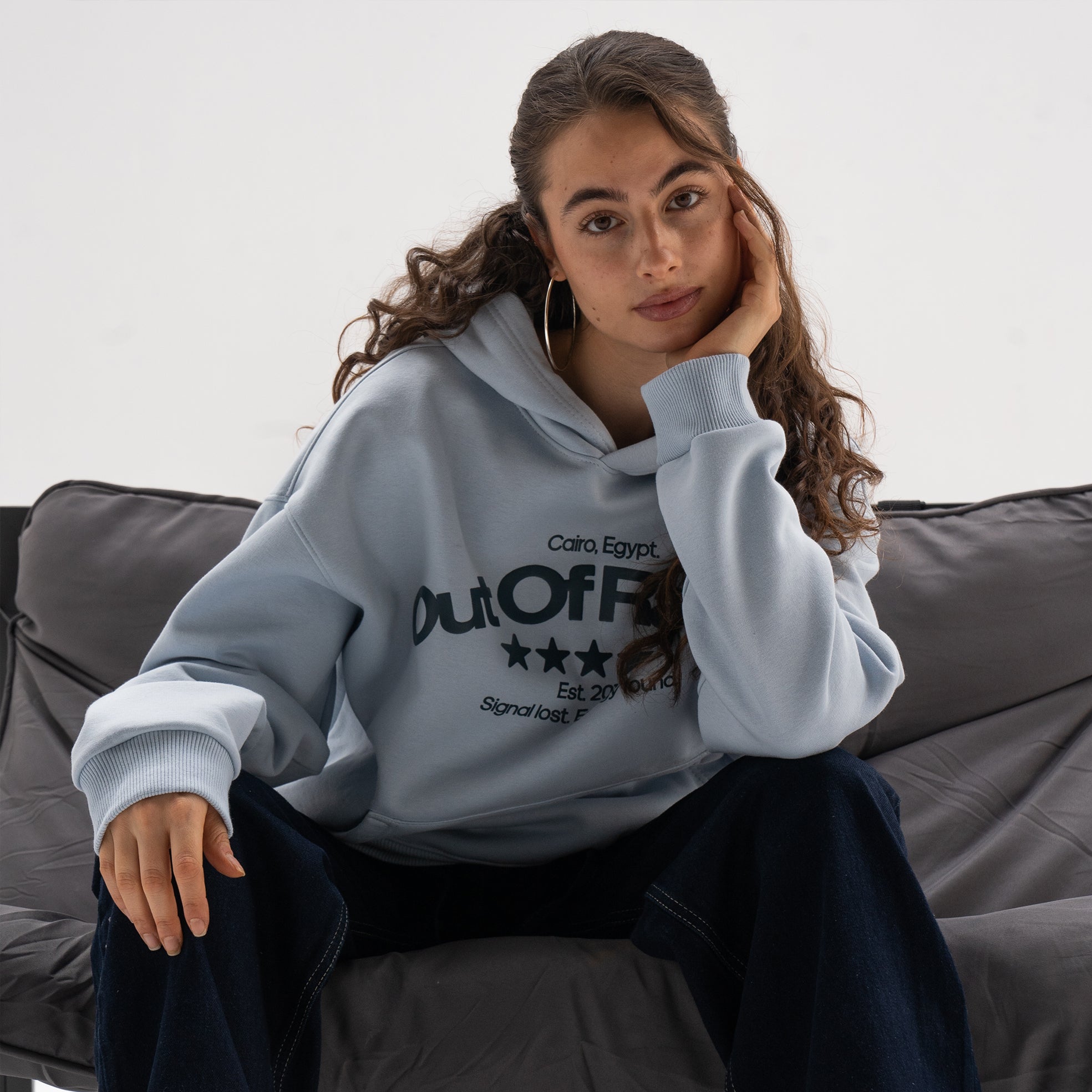 Out Of Range Blue Hoodie