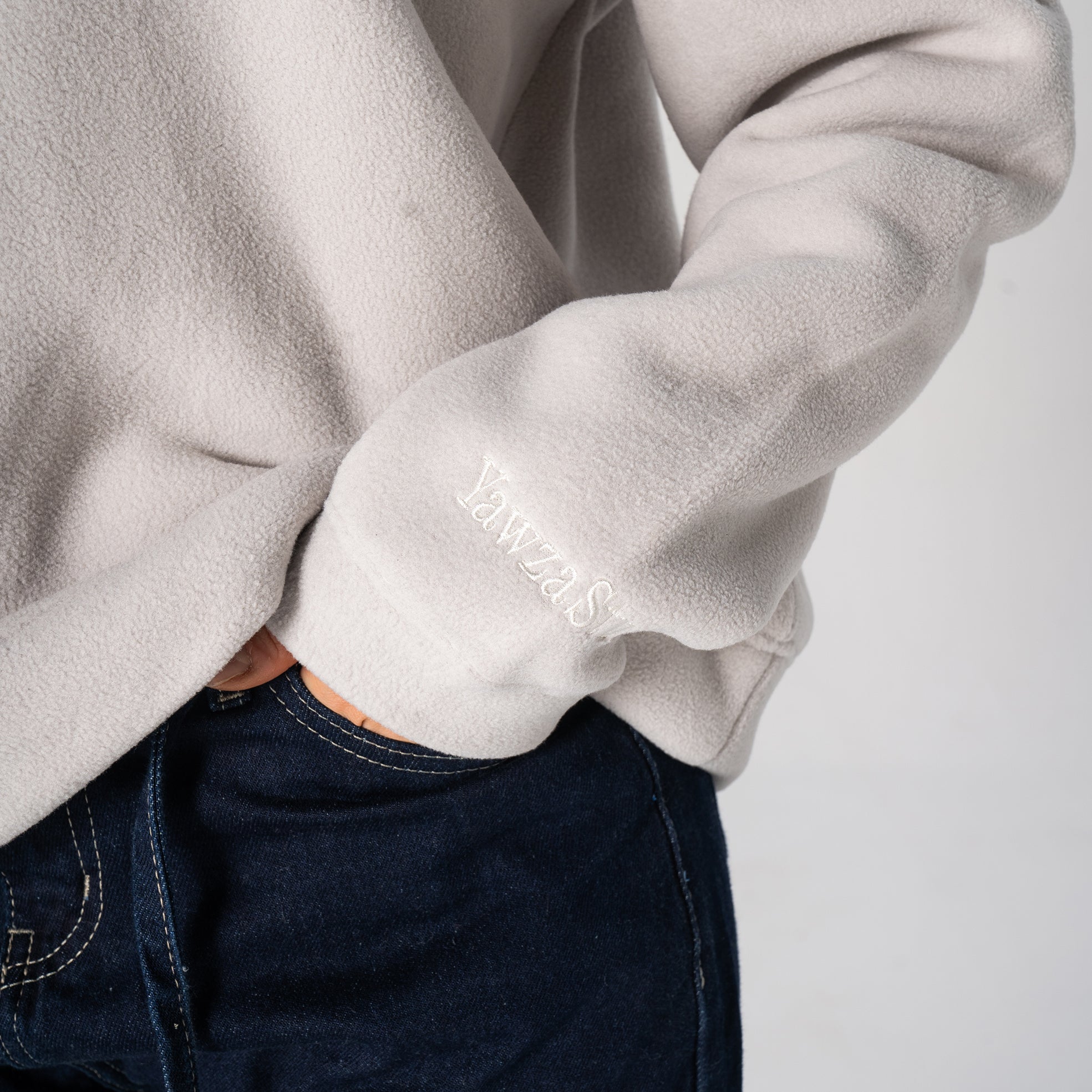 Grey Fleece Quarter Zip