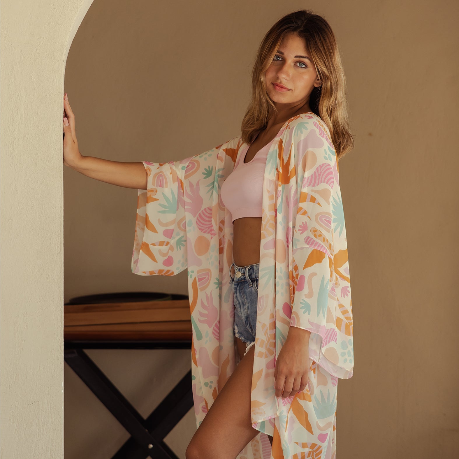Lollipop Chiffon Kimono
