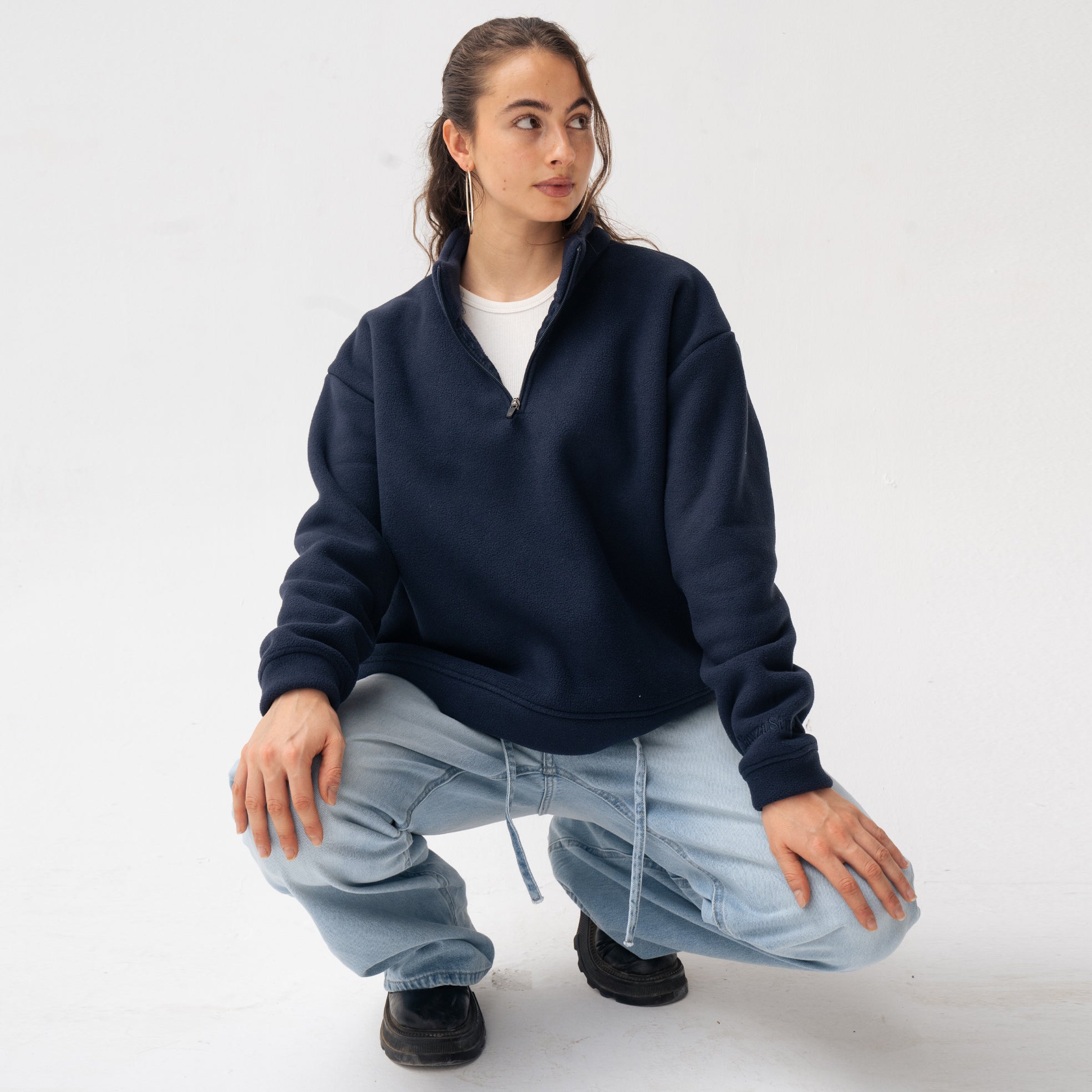 Navy Fleece Quarter Zip