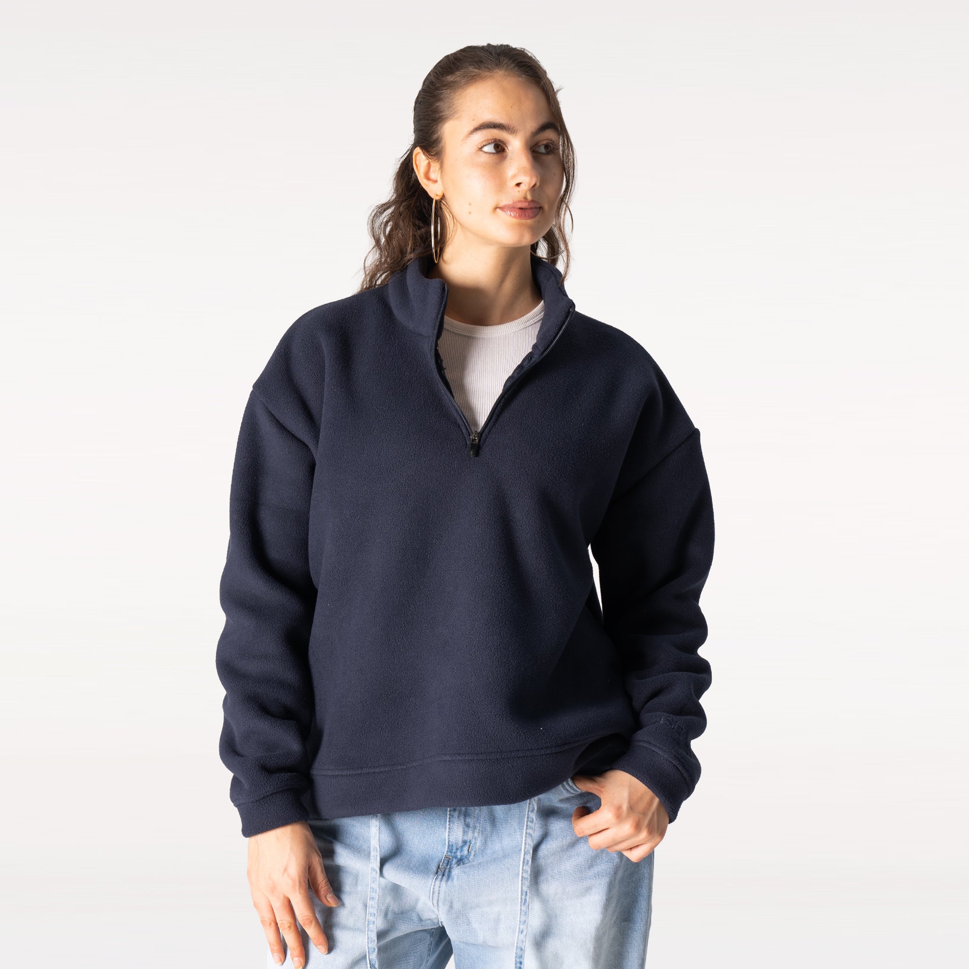 Navy Fleece Quarter Zip