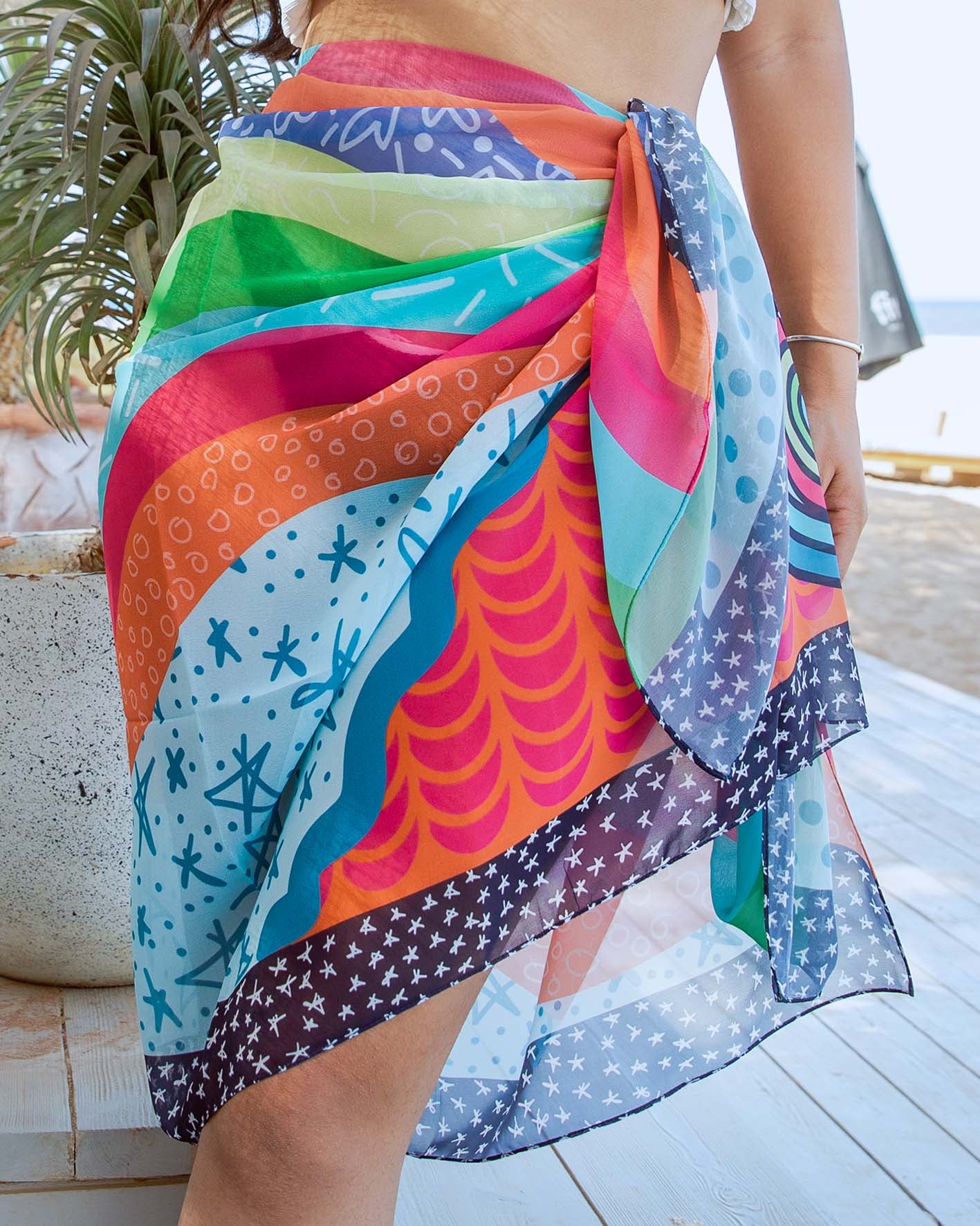 Trippy Chiffon Cover Up