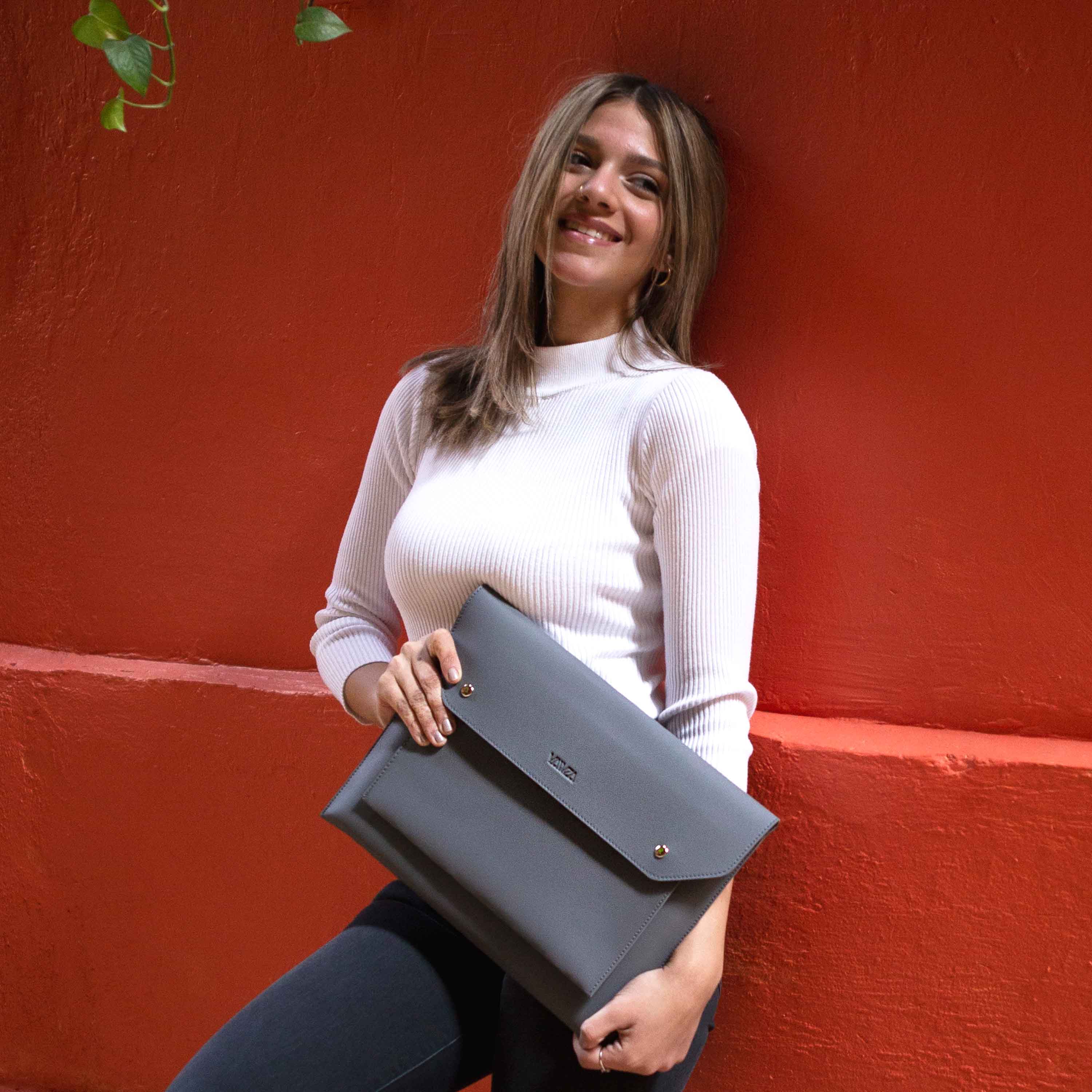 Grey Laptop Folder
